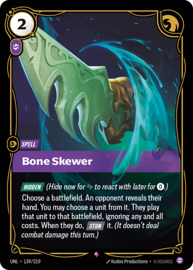 Bone Skewer 139/219 (Unleashed)  - Foil | Good Games Morley