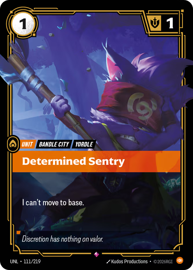 Determined Sentry 111/219 (Unleashed)  - Foil | Good Games Morley