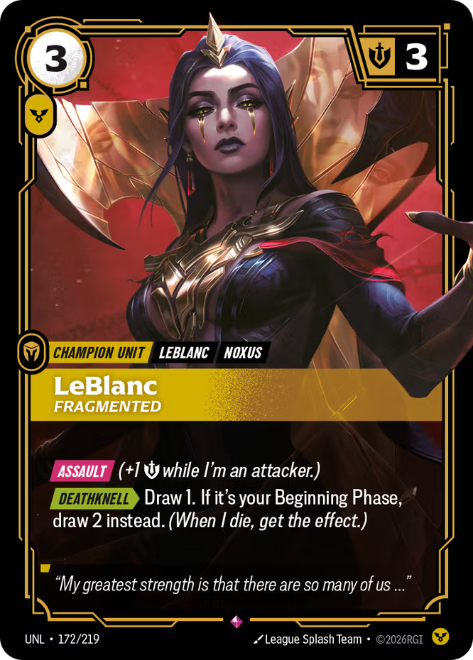 LeBlanc - Fragmented 172/219 (Unleashed)  - Foil | Good Games Morley