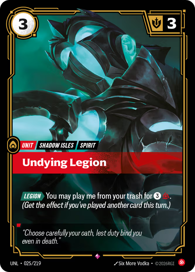 Undying Legion 025/219 (Unleashed)  - Foil | Good Games Morley