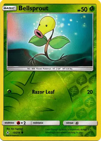 Bellsprout 13/214 (SM - Unbroken Bonds)  - Reverse Holofoil | Good Games Morley