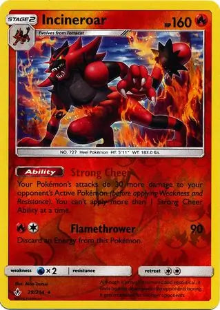 Incineroar 29/214 (SM - Unbroken Bonds)  - Reverse Holofoil | Good Games Morley