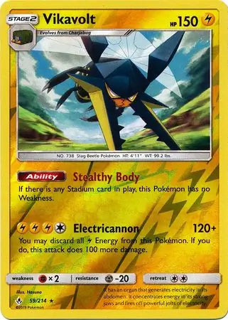Vikavolt 59/214 (SM - Unbroken Bonds)  - Reverse Holofoil | Good Games Morley