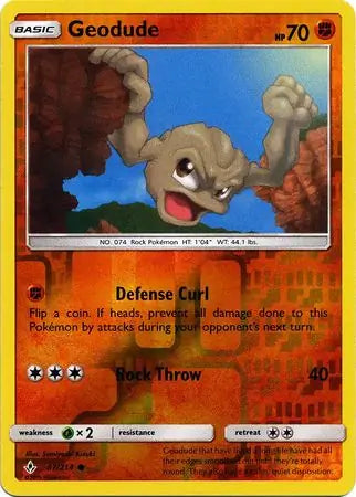 Geodude 87/214 (SM - Unbroken Bonds)  - Reverse Holofoil | Good Games Morley
