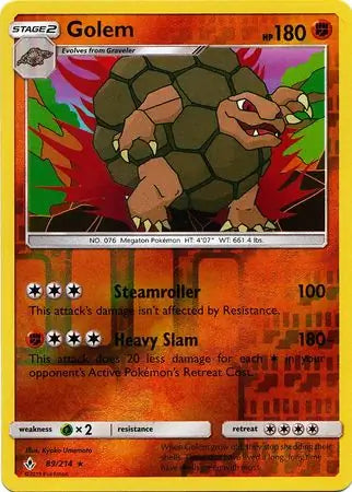 Golem 89/214 (SM - Unbroken Bonds)  - Reverse Holofoil | Good Games Morley