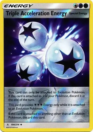 Triple Acceleration Energy 190/214 (SM - Unbroken Bonds)  - Reverse Holofoil | Good Games Morley
