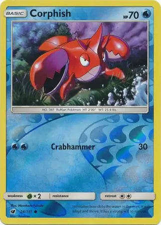 Corphish 24/111 (SM - Crimson Invasion)  - Reverse Holofoil | Good Games Morley