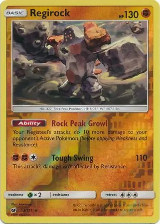 Regirock 53/111 (SM - Crimson Invasion)  - Reverse Holofoil | Good Games Morley