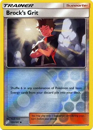 Brock's Grit 135/181 (SM - Team Up)  - Reverse Holofoil | Good Games Morley