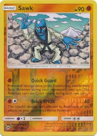 Sawk 72/147 (SM - Burning Shadows)  - Reverse Holofoil | Good Games Morley