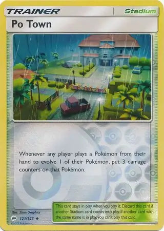 Po Town 121/147 (SM - Burning Shadows)  - Reverse Holofoil | Good Games Morley