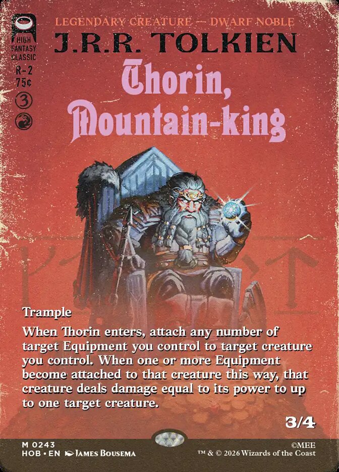 Thorin, Mountain-king 243 (The Hobbit)  - Borderless Foil | Good Games Morley