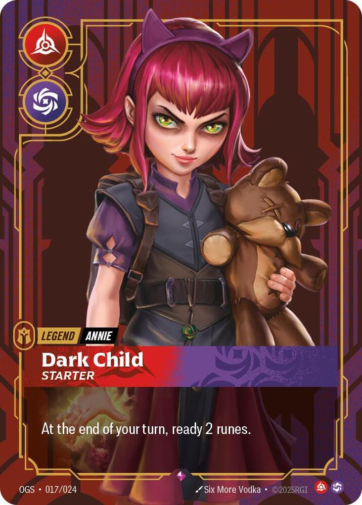 Annie - Dark Child 017/024 (Riftbound Organized Play Promotional Cards)  - Foil | Good Games Morley