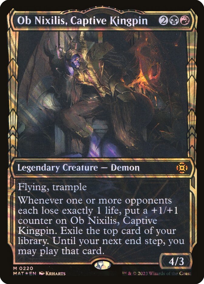 Ob Nixilis, Captive Kingpin 220/50 (March of the Machine: The Aftermath)  - Showcase Halo Foil | Good Games Morley