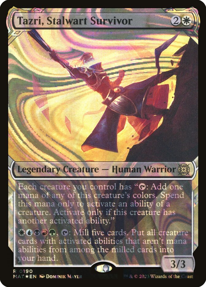 Tazri, Stalwart Survivor 190/50 (March of the Machine: The Aftermath)  - Showcase Halo Foil | Good Games Morley