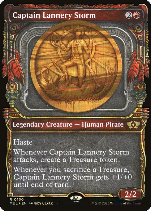 Captain Lannery Storm Halo Foil 150 (March of the Machine: Multiverse Legends)  - Showcase Halo Foil | Good Games Morley