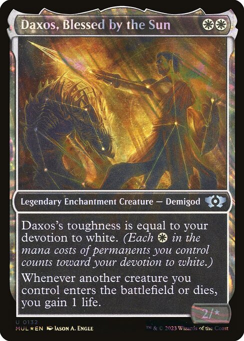 Daxos, Blessed by the Sun 132 (March of the Machine: Multiverse Legends)  - Showcase Halo Foil | Good Games Morley