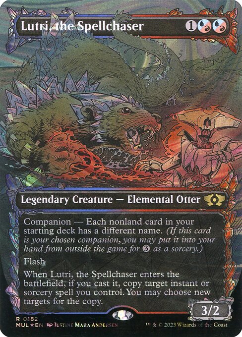 Lutri, the Spellchaser 182/65 (March of the Machine: Multiverse Legends)  - Borderless Halo Foil | Good Games Morley