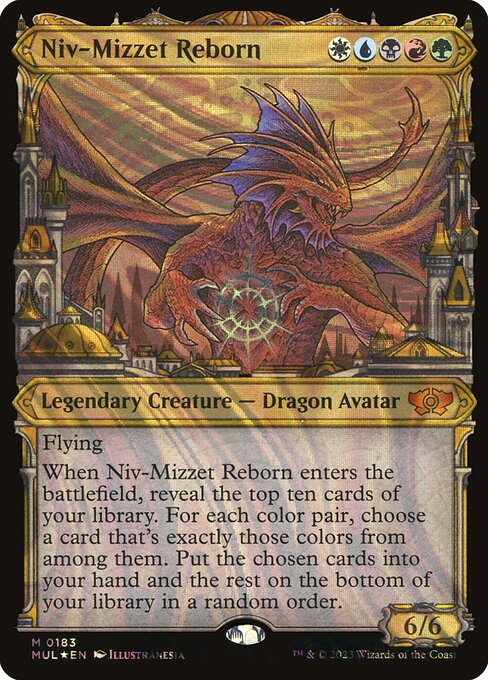 Niv-Mizzet, Reborn 183/65 (March of the Machine: Multiverse Legends)  - Showcase Halo Foil | Good Games Morley
