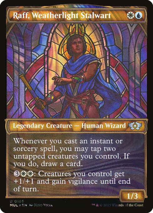 Raff, Weatherlight Stalwart 186/65 (March of the Machine: Multiverse Legends)  - Showcase Halo Foil | Good Games Morley