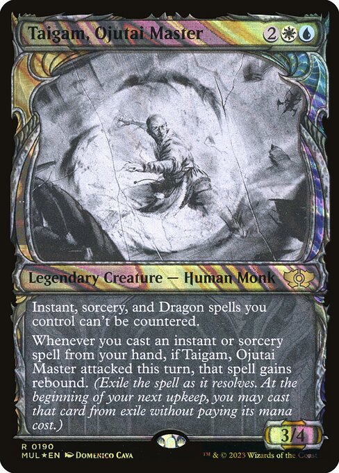 Taigam, Ojutai Master 190 (March of the Machine: Multiverse Legends)  - Showcase Halo Foil | Good Games Morley