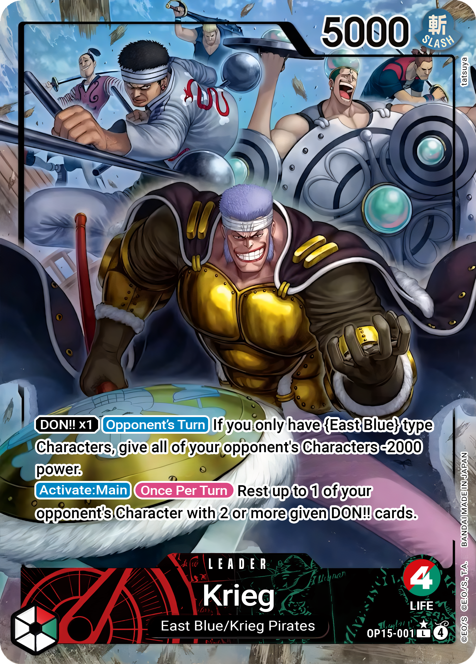 Krieg OP15-001 (Adventure on Kami's Island)  - Alternate Art Foil | Good Games Morley