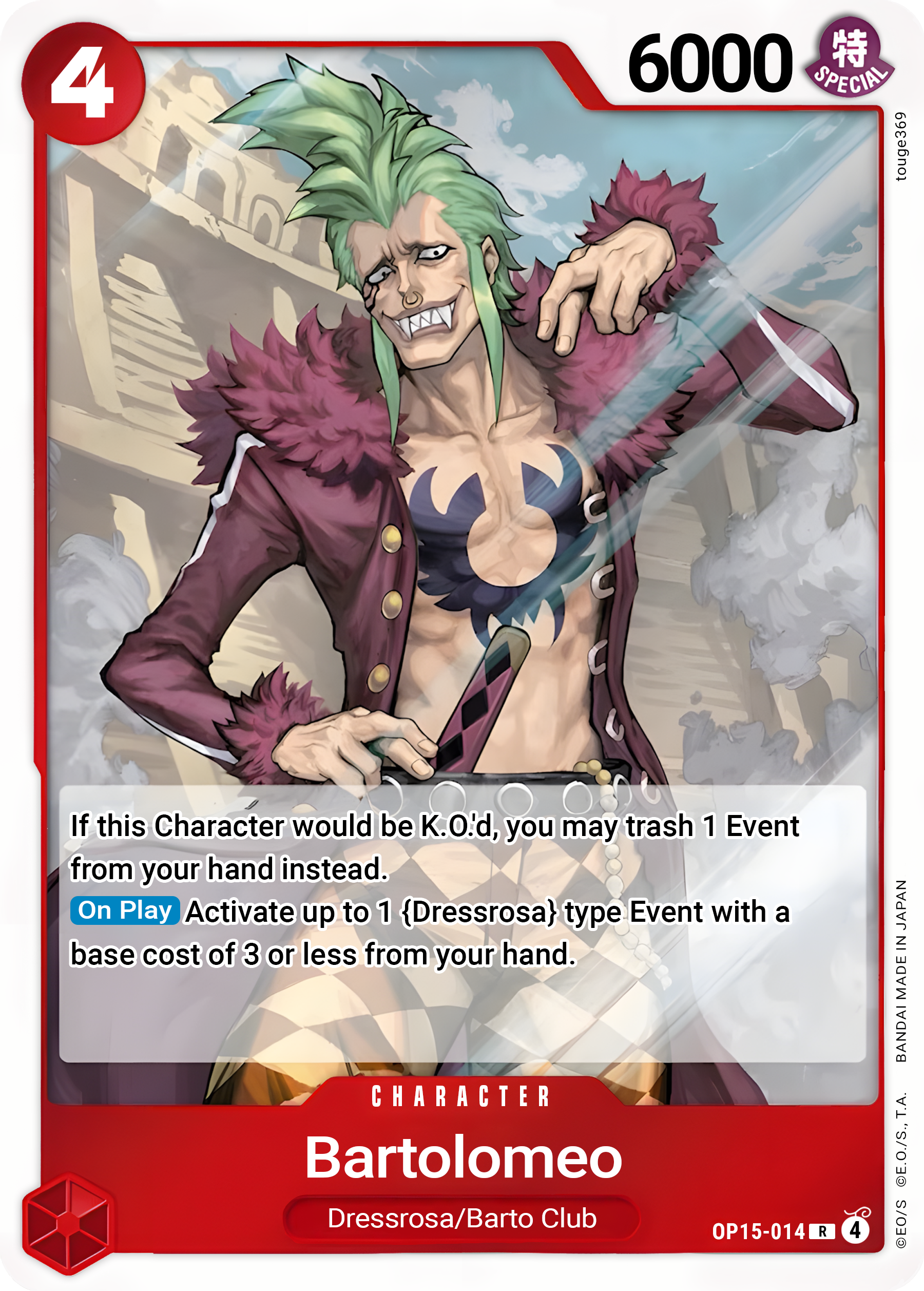 Bartolomeo OP15-014 (Adventure on Kami's Island)  - Foil | Good Games Morley