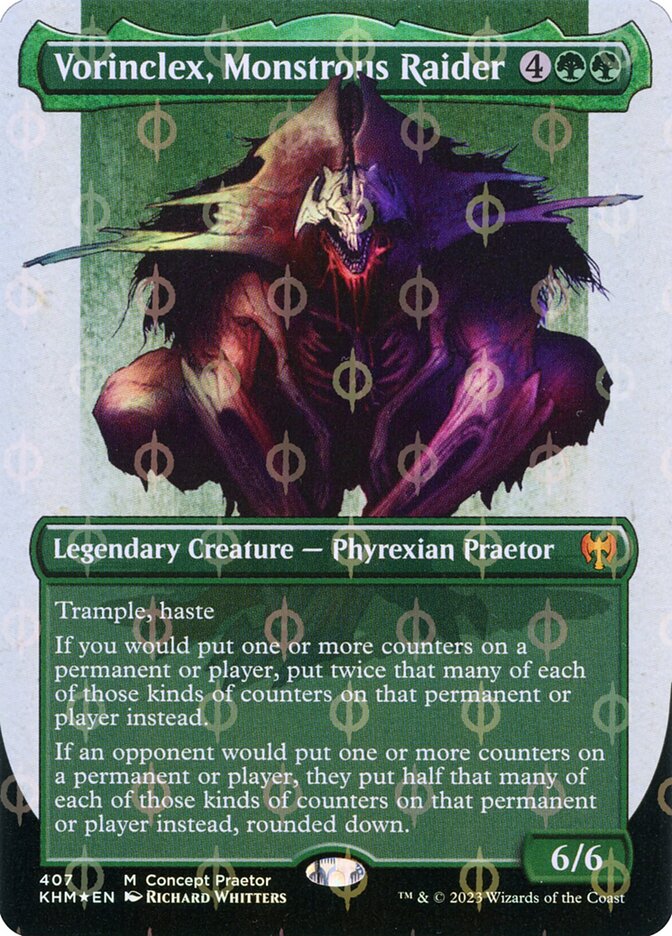 Vorinclex, Monstrous Raider 407/285 (Kaldheim)  - Borderless Compleat Foil | Good Games Morley