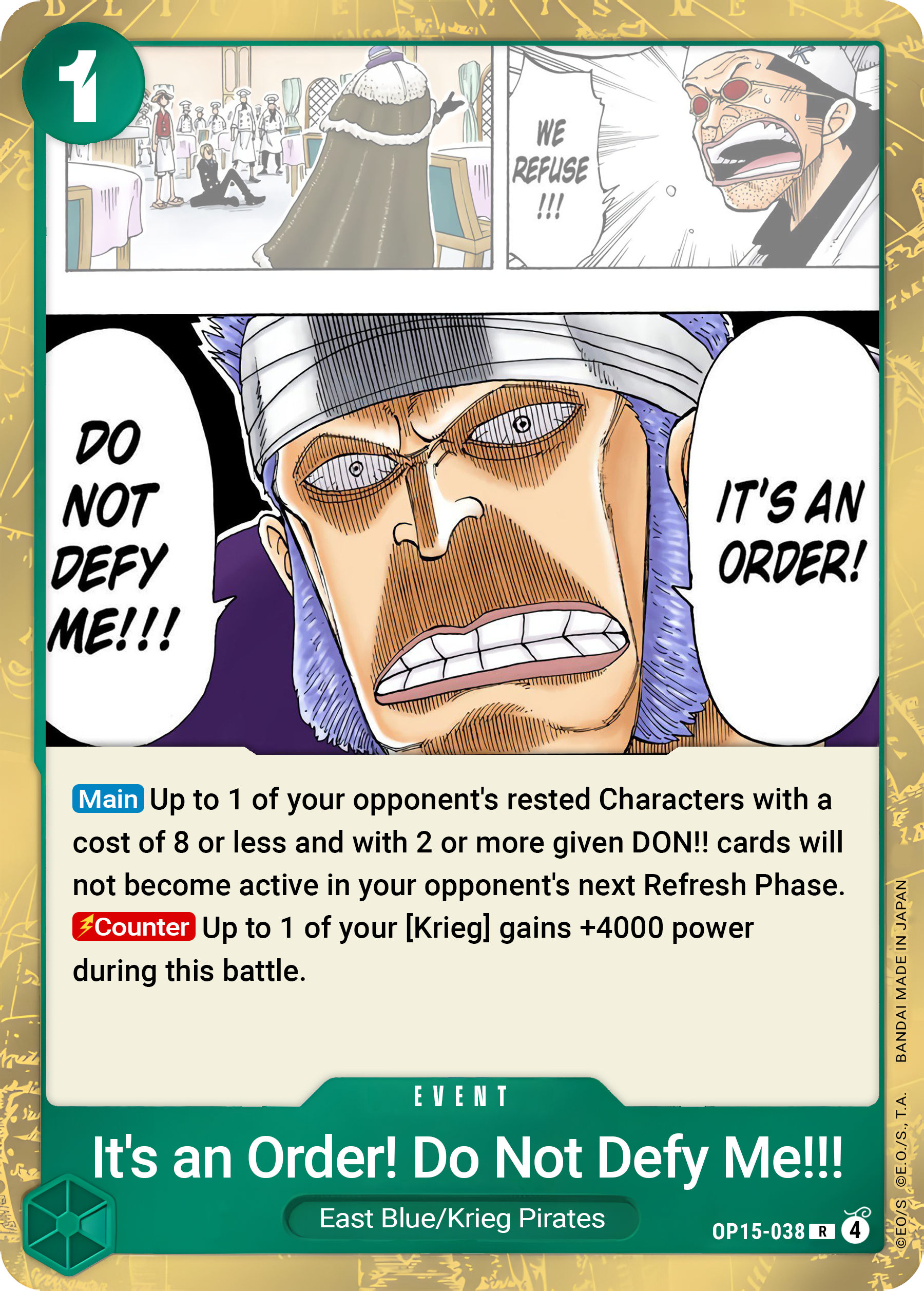 Its an Order! Do Not Defy Me!! OP15-038 (Adventure on Kami's Island)  - Foil | Good Games Morley