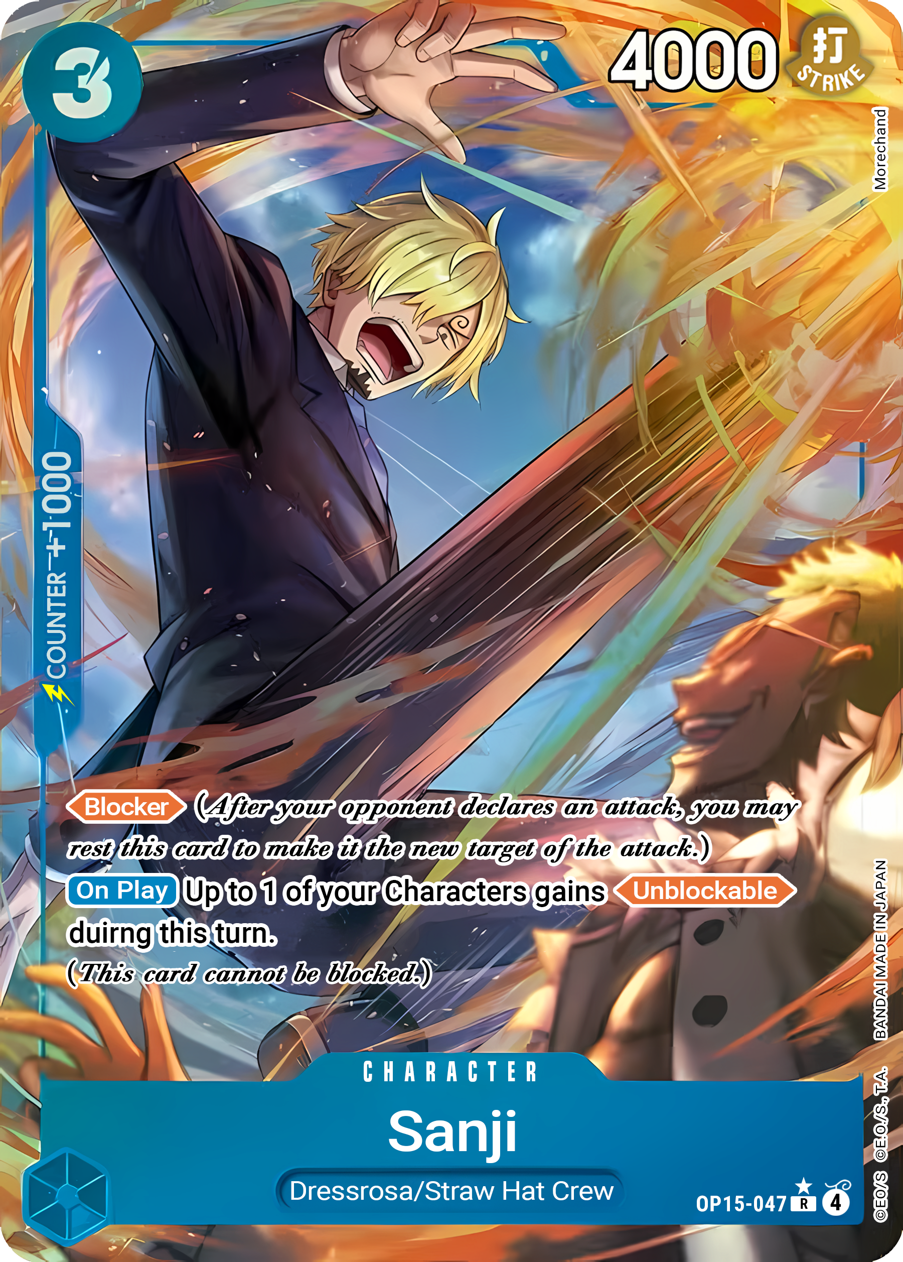 Sanji OP15-047 (Adventure on Kami's Island)  - Alternate Art Foil | Good Games Morley