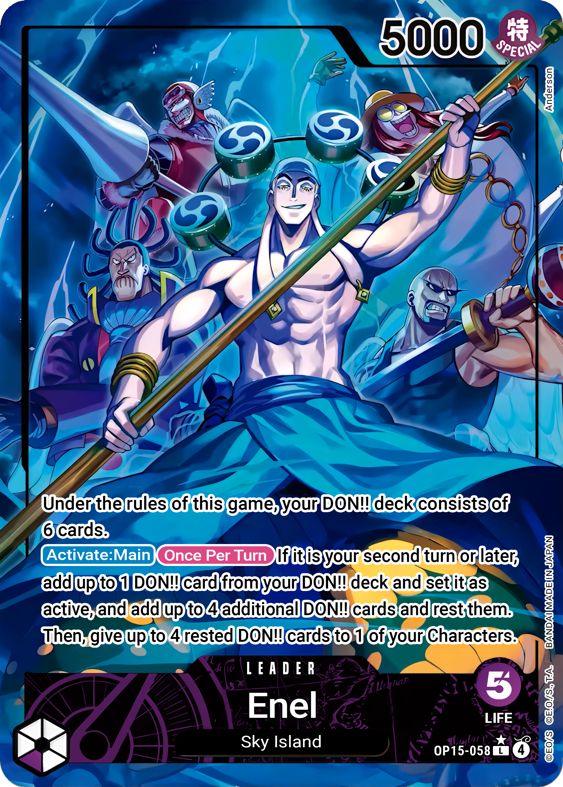 Enel OP15-058 (Adventure on Kami's Island)  - Alternate Art Foil | Good Games Morley
