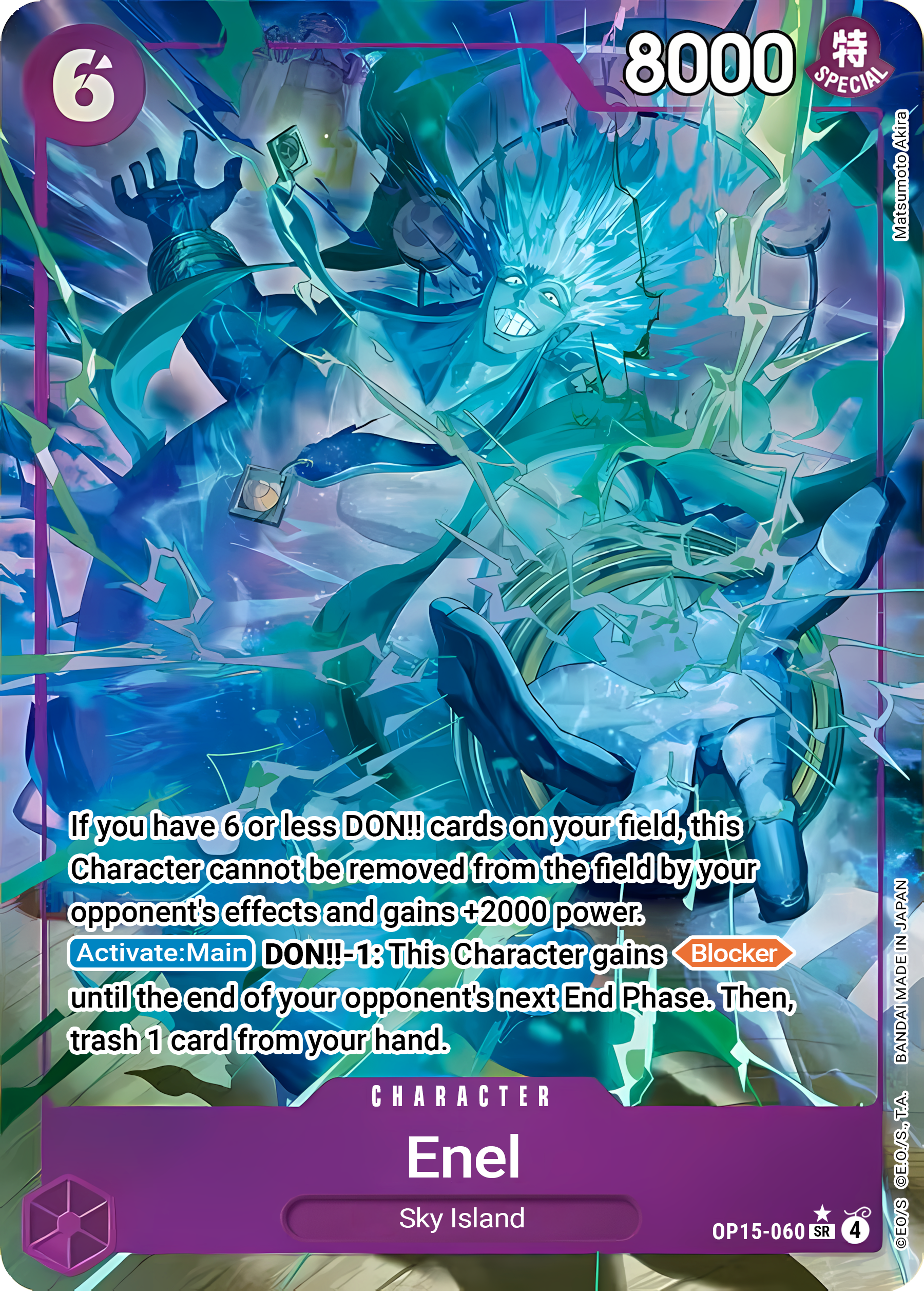 Enel OP15-060 (Adventure on Kami's Island)  - Alternate Art Foil | Good Games Morley