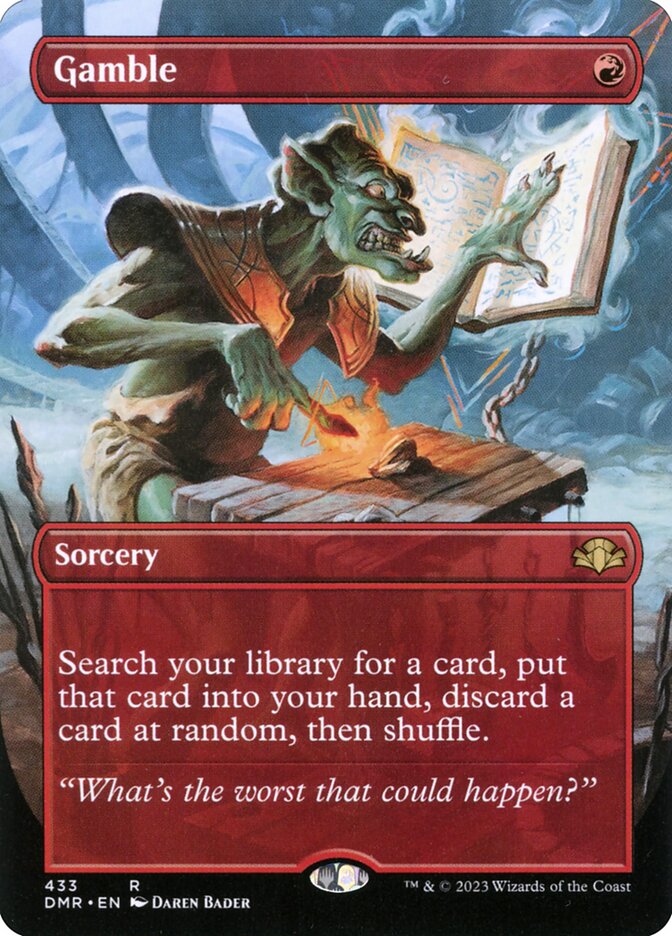 Gamble 433/261 (Dominaria Remastered)  - Borderless Foil | Good Games Morley