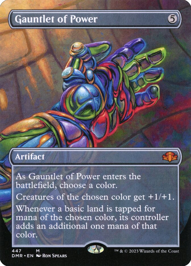 Gauntlet of Power 447/261 (Dominaria Remastered)  - Borderless | Good Games Morley