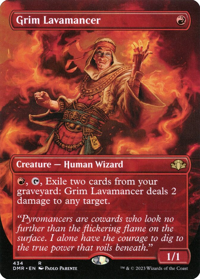 Grim Lavamancer 434/261 (Dominaria Remastered)  - Borderless Foil | Good Games Morley