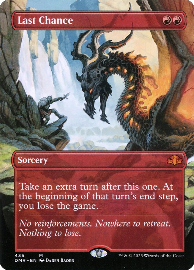 Last Chance 435/261 (Dominaria Remastered)  - Borderless Foil | Good Games Morley