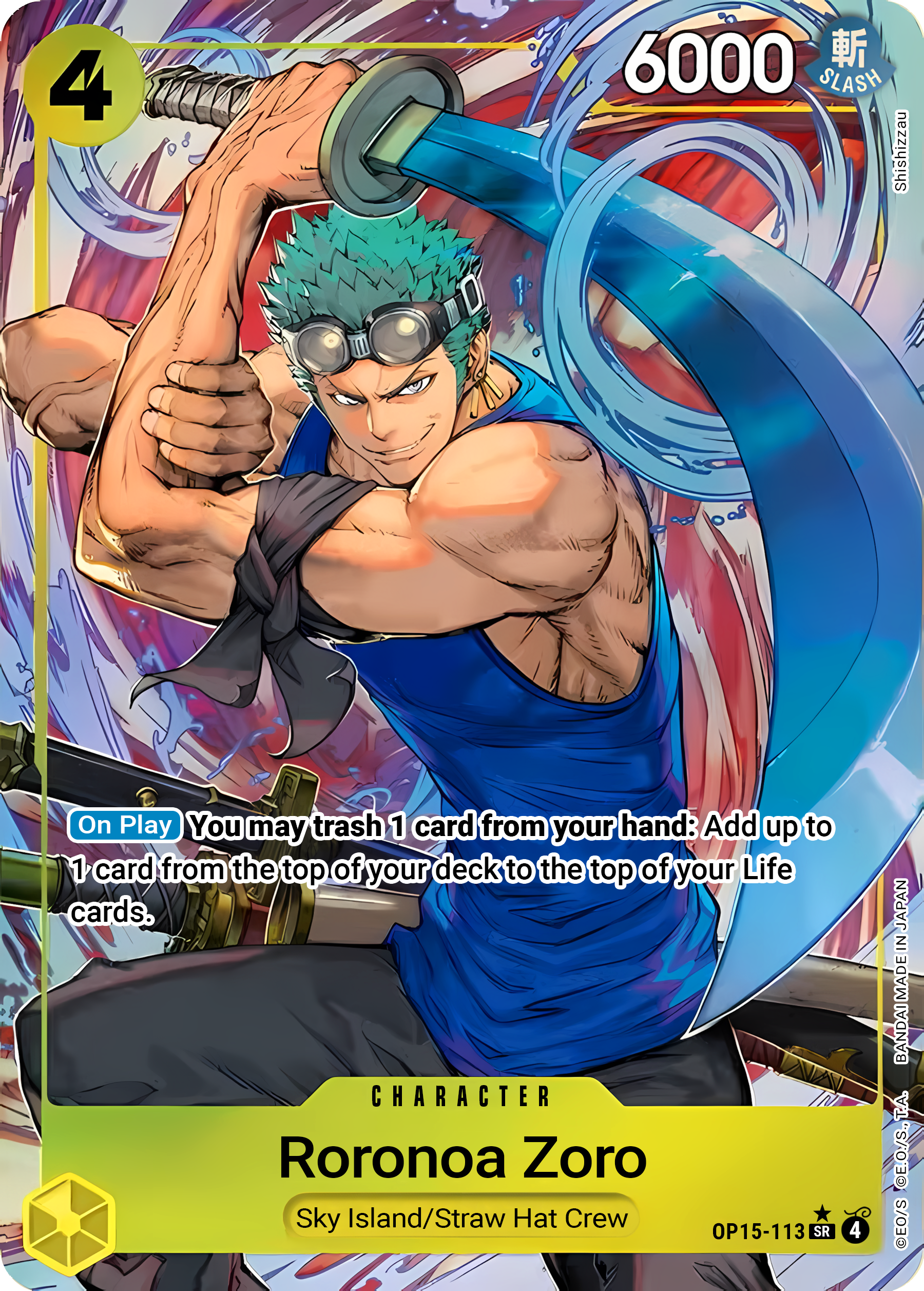 Roronoa Zoro OP15-113 (Adventure on Kami's Island)  - Alternate Art Foil | Good Games Morley