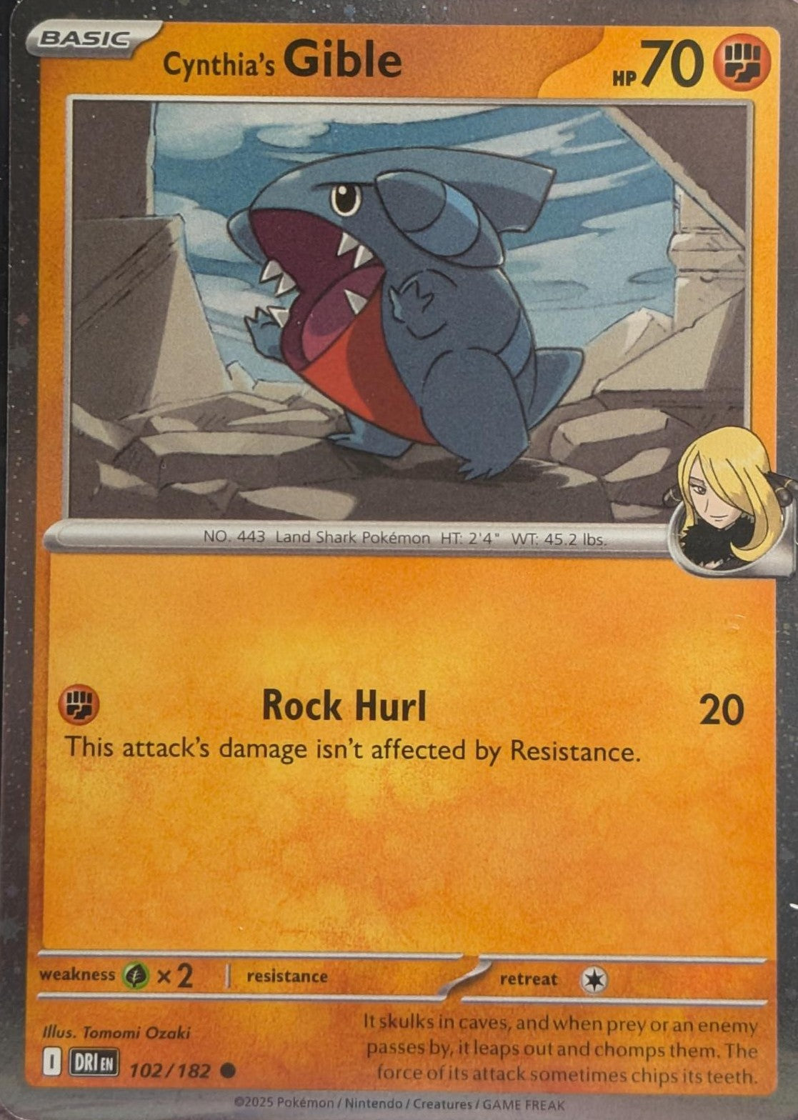 Cynthia's Gible 102/182 (Miscellaneous Cards & Products)  - Cosmo Holofoil | Good Games Morley