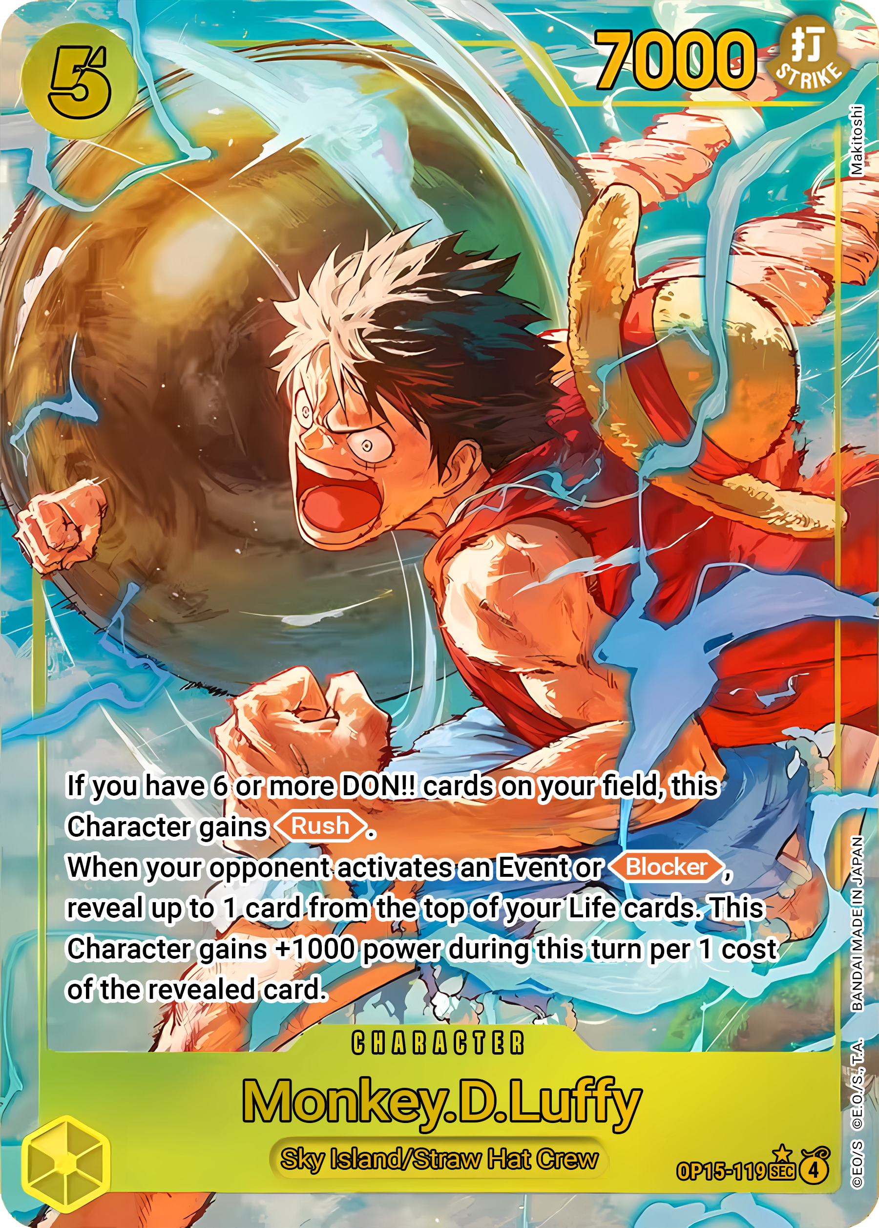 Monkey.D.Luffy OP15-119 (Adventure on Kami's Island)  - Alternate Art Foil | Good Games Morley
