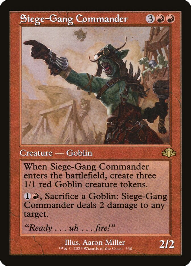 Siege-Gang Commander 330/261 (Dominaria Remastered)  - Retro | Good Games Morley