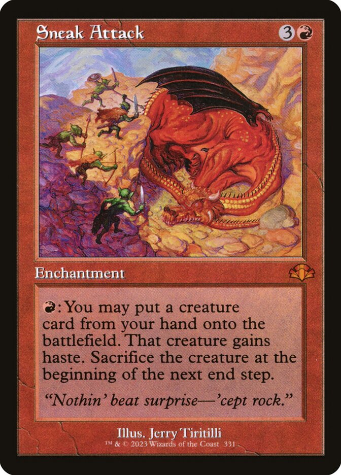 Sneak Attack 331/261 (Dominaria Remastered)  - Retro Foil | Good Games Morley