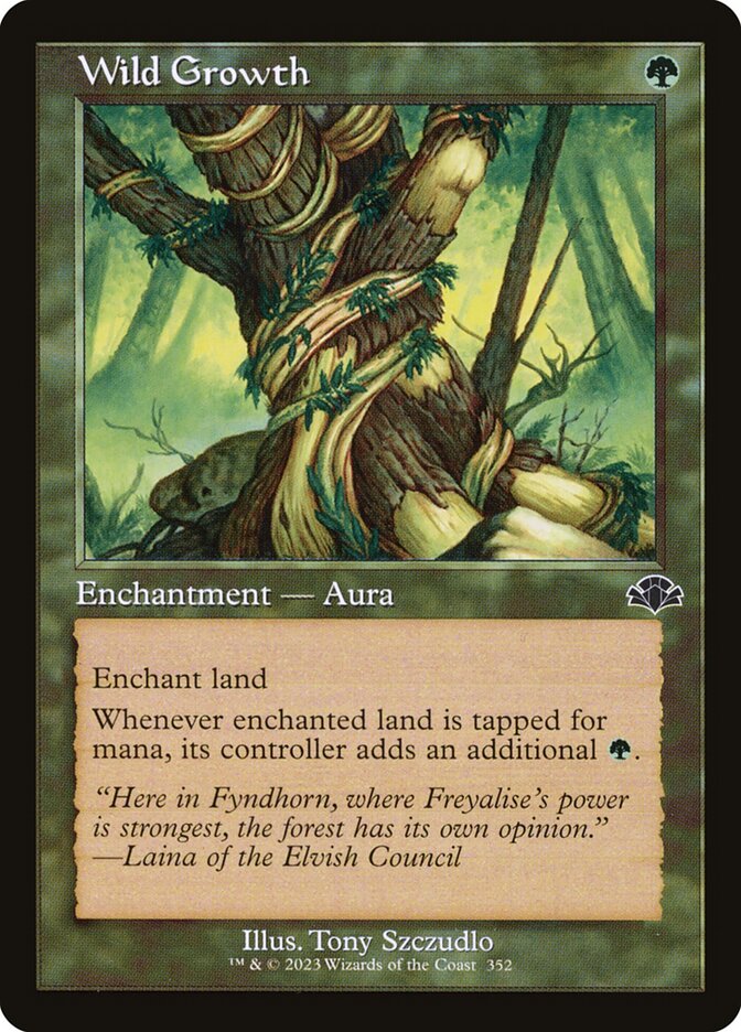 Wild Growth 352 (Dominaria Remastered)  - Retro Foil | Good Games Morley