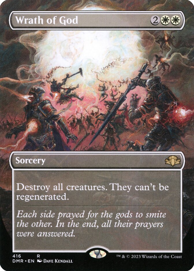 Wrath of God 416 (Dominaria Remastered)  - Borderless Foil | Good Games Morley