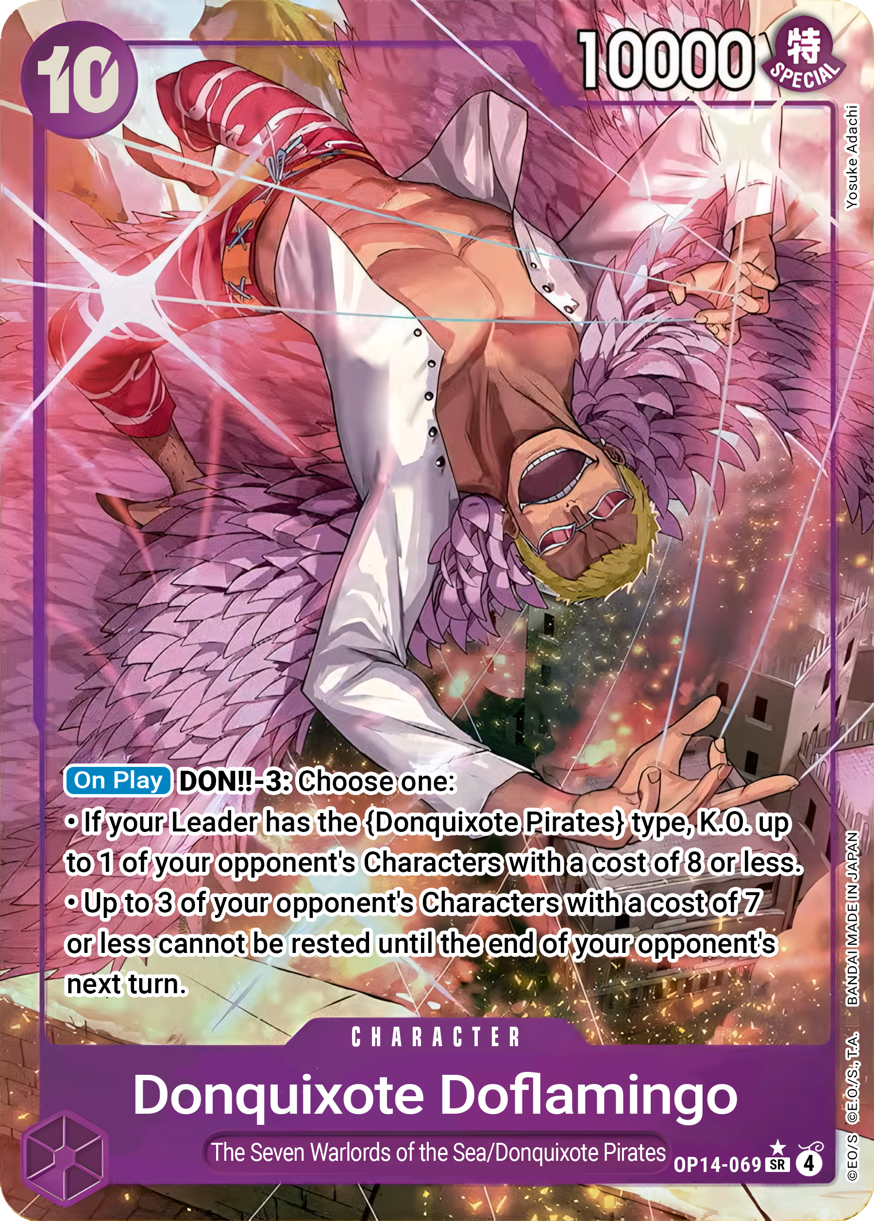 Donquixote Doflamingo OP14-069 (The Azure Sea's Seven)  - Alternate Art Foil | Good Games Morley