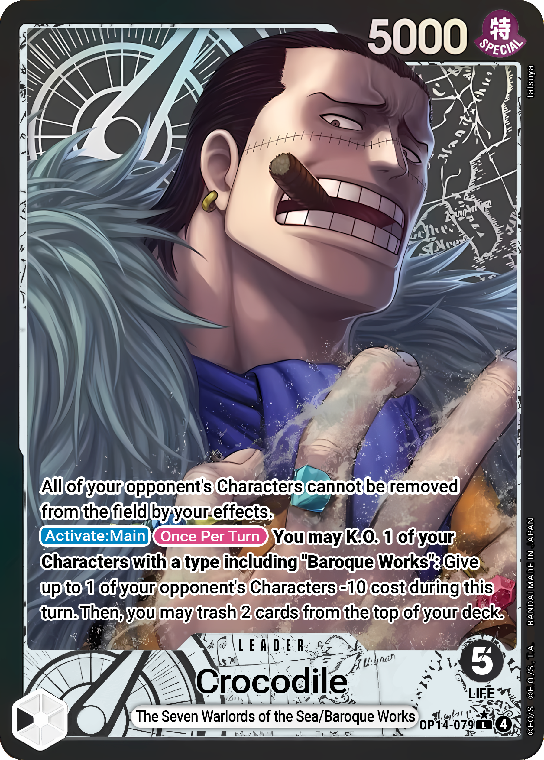 Crocodile OP14-079 (The Azure Sea's Seven)  - Alternate Art Foil | Good Games Morley