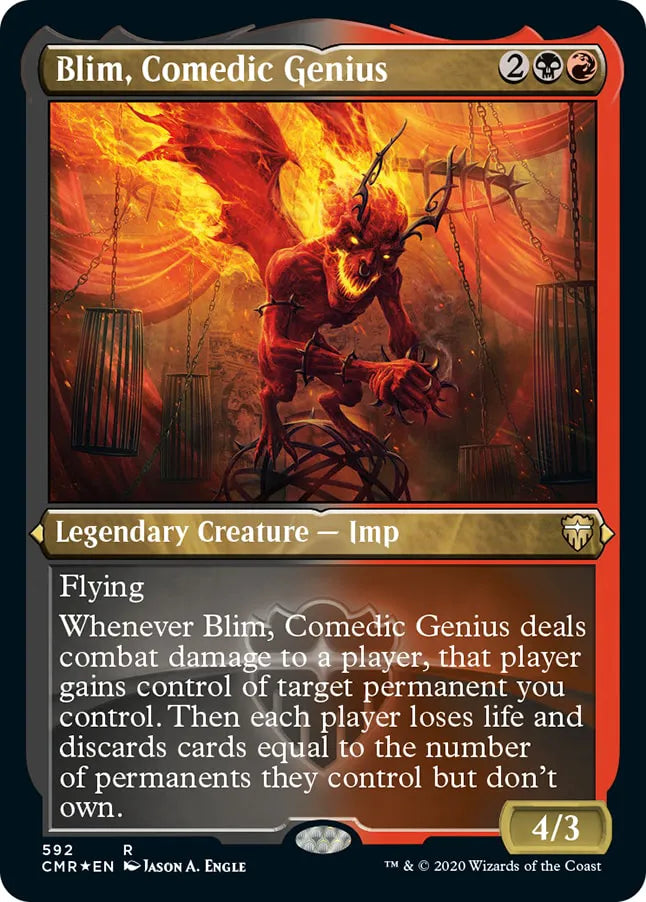 Blim, Comedic Genius 592 (Commander Legends)  - Etched Foil | Good Games Morley