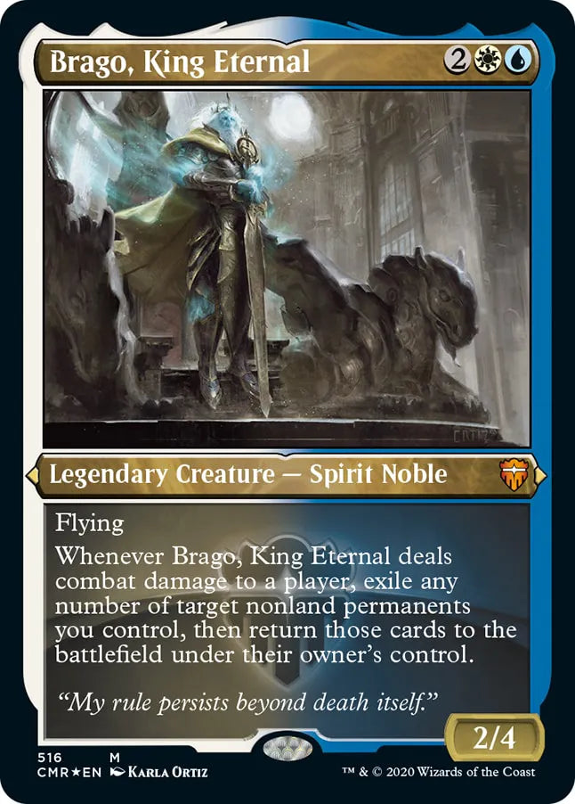 Brago, King Eternal 516 (Commander Legends)  - Etched Foil | Good Games Morley