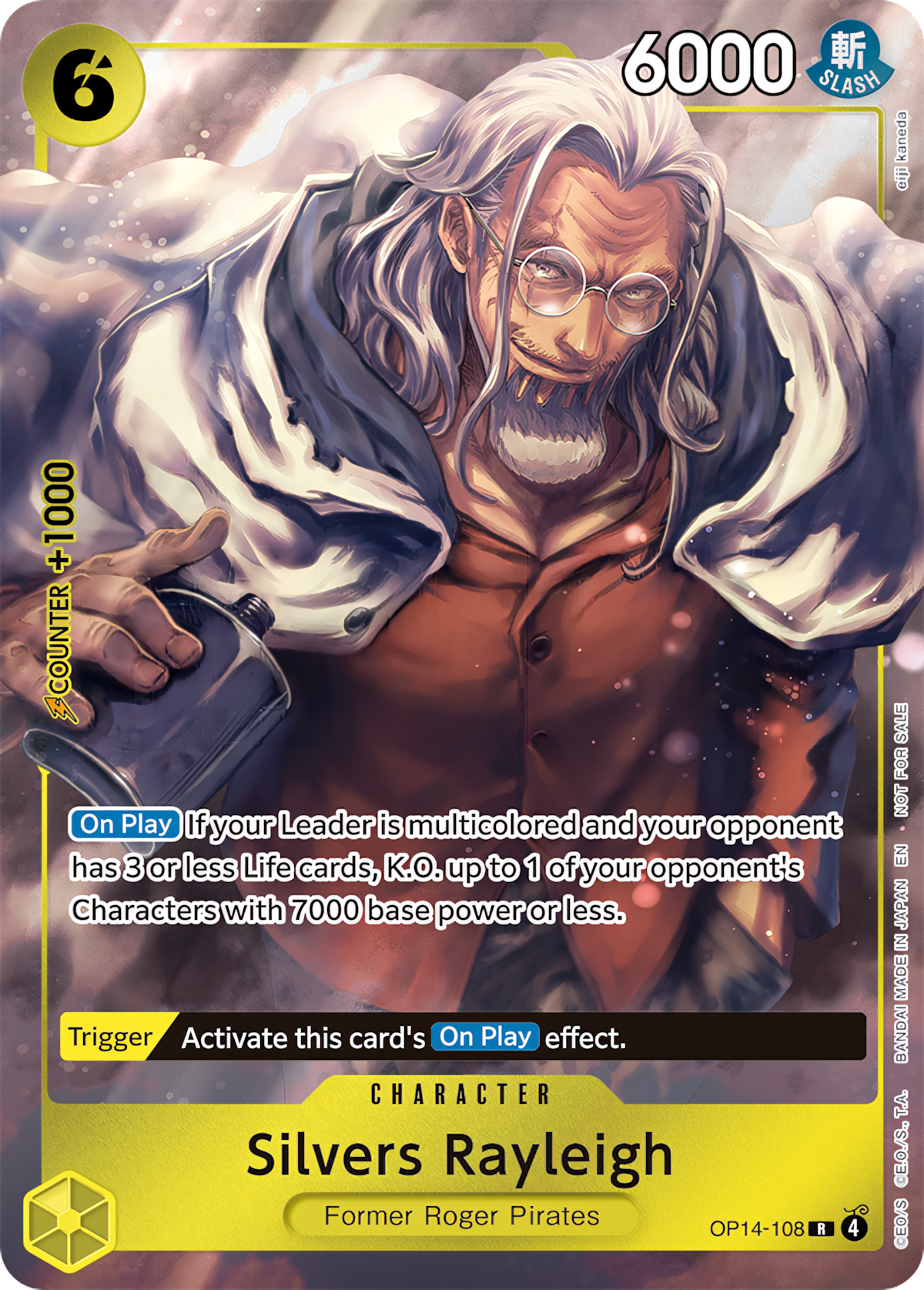 Silvers Rayleigh OP14-108 (The Azure Sea's Seven)  - Extended Art Foil | Good Games Morley