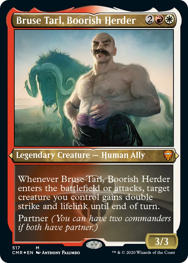 Bruse Tarl, Boorish Herder 517 (Commander Legends)  - Etched Foil | Good Games Morley