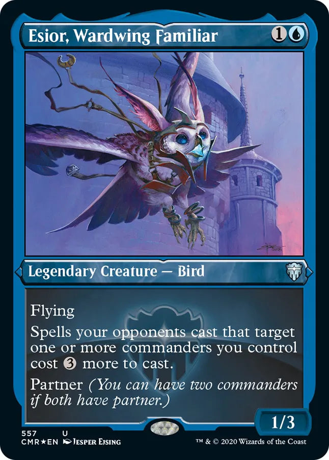 Esior, Wardwing Familiar 557 (Commander Legends)  - Etched Foil | Good Games Morley